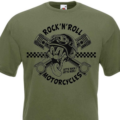 Shirt moto rock roll - moto, rock'n'roll